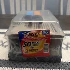 BIC Classic Maxi Pocket Lighter, Assorted Colors 50-Count Tray With 2 Bonus picture