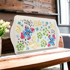 Dansk abstract floral melamine serving tray 9.5”x13” Watercolor Vtg Retro MCM picture