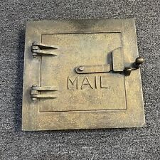 Vintage Antique Bronze US Post Office Mail Collection Box Large Door 11” x 11” picture