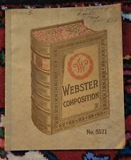 Antique Webster Composition Notebook, Filled With Science Notes, 1922 picture