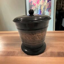 Bronze Copper Colored Canister With Decorative Band And Lid picture
