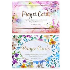 NEW CrownJewlz Christian Floral Prayer & Scripture Cards, 2 Packages NIB picture
