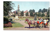 c1950s Quebec Canada Postcard Joan of Arc Park Caleche Horse Carriage picture