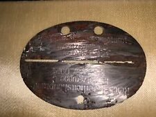 GERMAN WWII DOG TAG MILITARY 0921 HEAVILY CLEANED ORIGINAL TAG BADGE OLD RUSTY picture