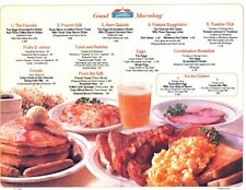  EARLY HOWARD JOHNSON'S BREAKFAST  MENU 8.5X11 GLOSSY REPRINT  VINTAGE picture