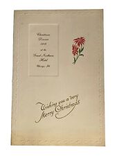 1918 Christmas Dinner Menu Great Northern Hotel Chicago IL Illinois L3 picture