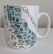 222 Fifth my place jumbo coffee cup porcelain mug state map California picture