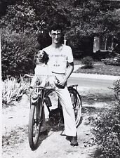 VINTAGE 1960’s Nerdy Boy Scout On Bicycle With Puppy Dog In Basket Classic picture