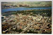 Aerial View, Great Falls, Montana MT Vintage Chrome Postcard picture