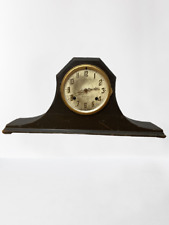 1920's New Haven 8-Day Tambour Mahogany Mantle Clock - Antique Key Driven Clock picture