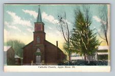 Apple River IL-Illinois, Catholic Church, c1910 Vintage Postcard picture