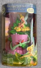 Vintage Disney Fairies Tinkerbell Sparkling Smile Toothbrush Holder Set New Mint picture