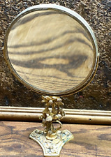 RARE Vintage Matson Gold Ormolu Bird & Dogwood Vanity Makeup Mirror picture