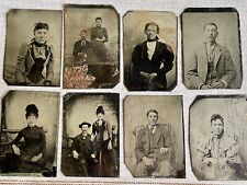 8 Antique 1870s Tintypes Beautiful, Handsome Young Men Women Virginia Photograph picture