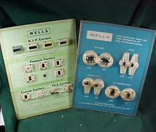 2 Vintage Salesman Sample Display Cards Wells Electronics, South Bend, Indiana picture