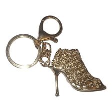 Gold Tone High Heel Shoe Keychain picture