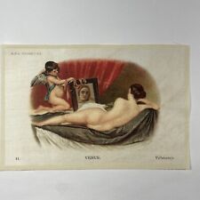 1909-10 RARE LARGE BDV Cigarettes Tobacco Silk VENUS by Velasquez 6