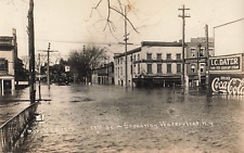 Postcard Watervliet, New York: Major Flooding in 1913, 19th & Broadway, CocoCola picture