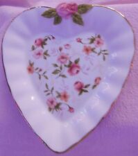 Gorham 1831 Forever Roses Heart Shaped Dish Gold Rim BRAND NEW picture