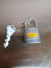 vtg diamond padlock With Key In Working Condition picture