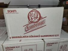6pk of Gambrinus 0.5l Beer Mugs with Handle picture