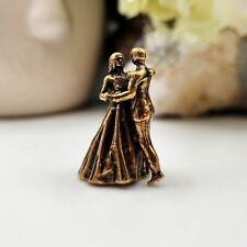 Dancing Couple Brass Miniature Sculpture Wedding Gift Idea Statuette 1PCS picture