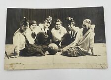 RPPC Girls Basketball Team Postcard Real Photo Post Card Vintage picture
