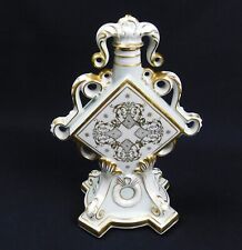 Antique KPM German Vanity Perfume Scent Bottle White and Gold Austria 8.5 in. picture