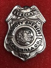 Antique Obsolete Special Deputy Sheriff Badge Columbia, CO. PA. picture