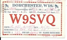 QSL 1936 Dorchester   Wisconsin   radio card picture