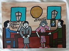 Mafia Signed Original Henry Hill  Goodfellas Painting Tommy and Ma. Cosa Nostra picture