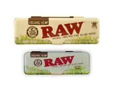 Both RAW Organic Hemp Metal Paper Case King Size and 1 1/4 size picture