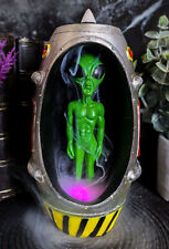 UFO Green Alien In Spaceship Capsule Backflow Incense Burner With LED Lights picture