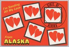 State View~5 Stamps With 2 Hearts Each In Alaska~Continental Postcard picture