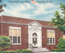 Vintage Linen Postcard United States Post Office Honesdale Pennsylvania PA picture