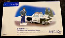 Dept 56 - On the Beat Police Car / Lights Retired 2006 Snow Village 2 Piece picture