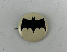 Vintage 1966 Batman Pin, Pinback Union Made in USA Batsignal on White Background picture