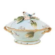 Fitz and Floyd Toulouse Soup Tureen French Style Bird Butterflies Centerpiece picture