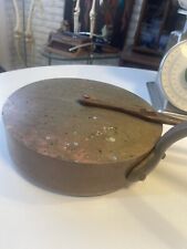 Vtg  antique J. Jacquotot Copper 11”Frying pan With Lid Paris Rare picture