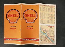 1941 Iowa  map shell gas oil city insert Waterloo Rock Island Des Moines picture