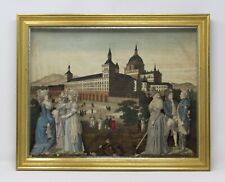 18th Century French Diorama Shadowbox of the Monastery Escurial in Madrid picture