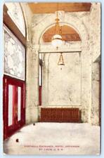 1913 ST LOUIS MISSOURI MO HOTEL JEFFERSON VESTIBULE ENTRANCE ANTIQUE POSTCARD picture
