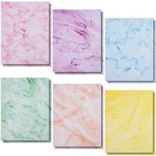 Marble Stationery Paper in 6 Colors, Letter Size (8.5 x 11 In, 96 Sheets) picture