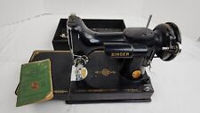 VINTAGE 1948 Singer Portable Electric Sewing Machine Model 221-1 AG700282 Black picture