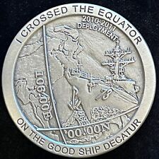 USS Decatur 2010-2011 Deployment Equator Crossing Challenge Coin picture