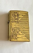 Zippo  Lighter - Marlboro Brass - Vertical Floral Design - 2017 - New - With Box picture