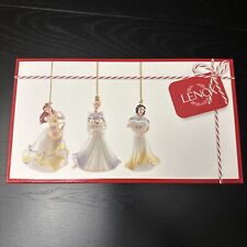 Lenox Disney Showcase Disney Princess 3-Piece Christmas Ornament Set 890849 NEW picture