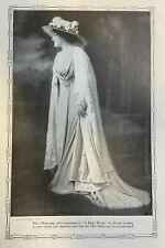 1910 Vintage Magazine Illustration Actress Mary Mannering picture
