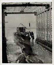 1941 Press Photo The USS Columbia launches in Camden, NJ. - kfx17799 picture