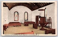 1926 Interior Of Old Blandford Church Erected 1735 Petersburg VA Posted Postcard picture